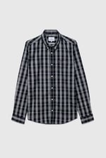 Men Button Down Collar Long Sleeve Shirt
