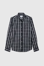 Men Button Down Collar Long Sleeve Shirt