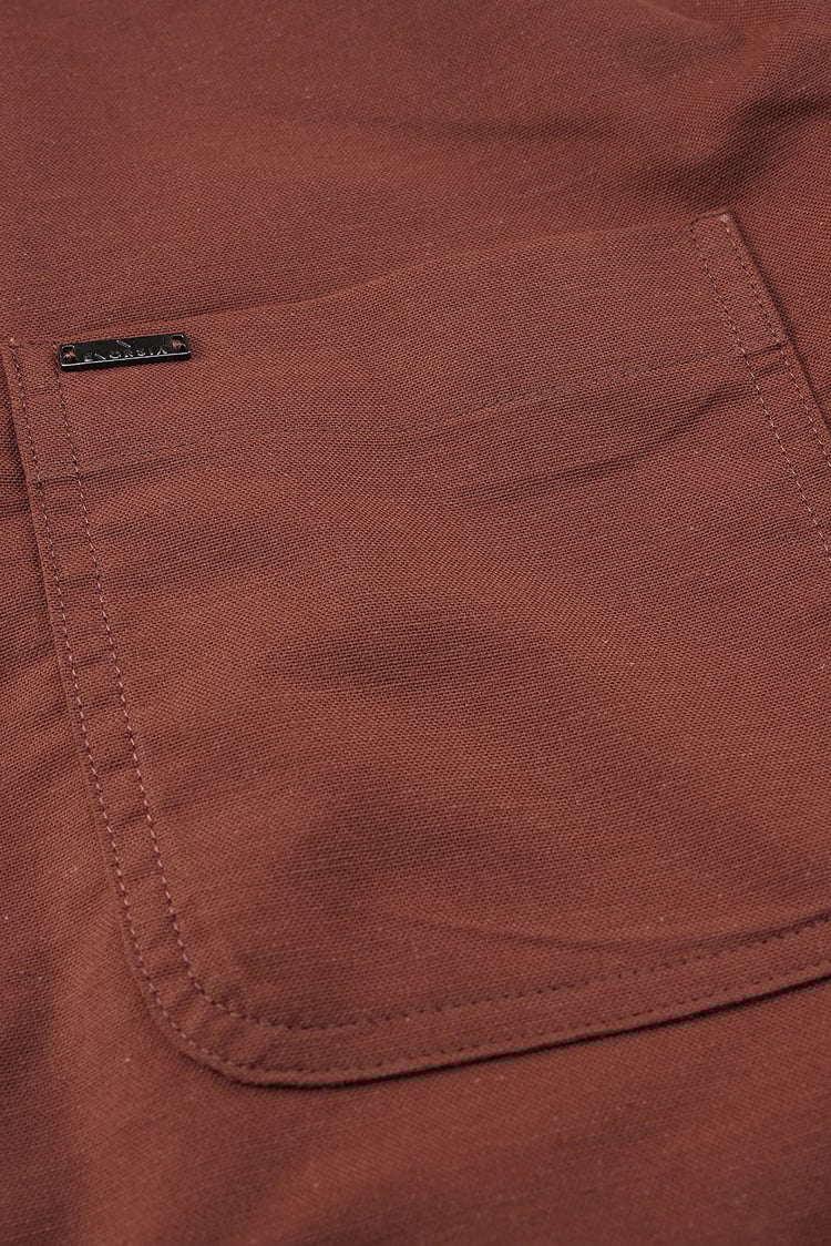 Men Button Down Collar Long Sleeve Shirt