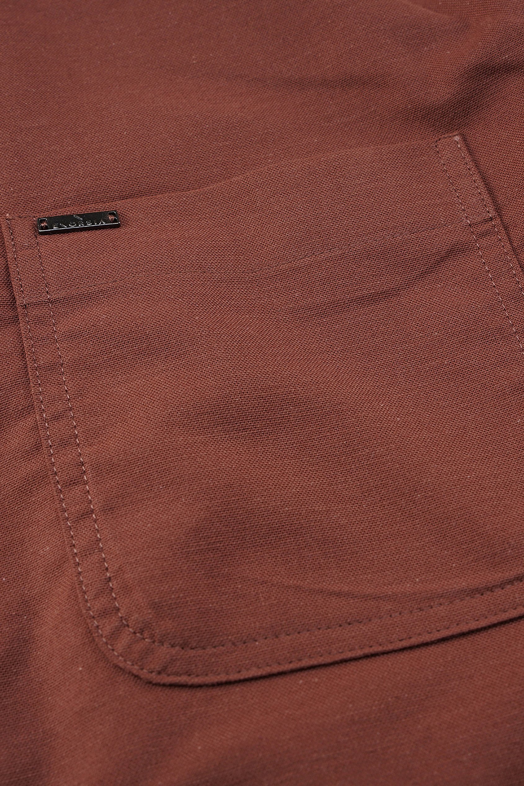 Men Button Down Collar Long Sleeve Shirt