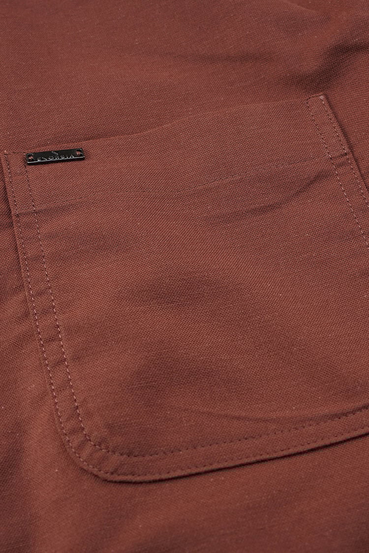 Men Button Down Collar Long Sleeve Shirt