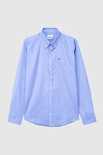 Men Button Down Collar Long Sleeve Shirt