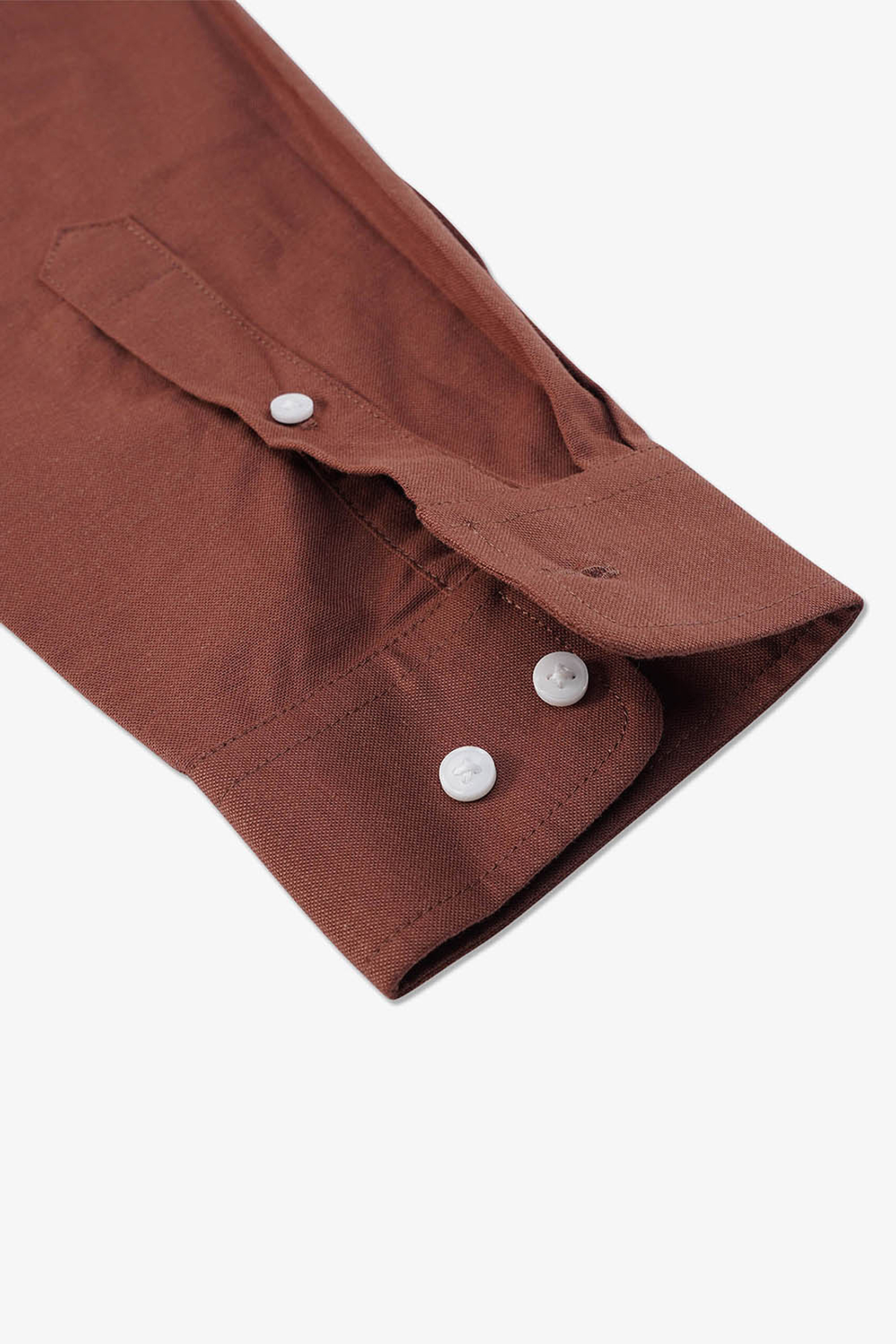 Men Button Down Collar Long Sleeve Shirt