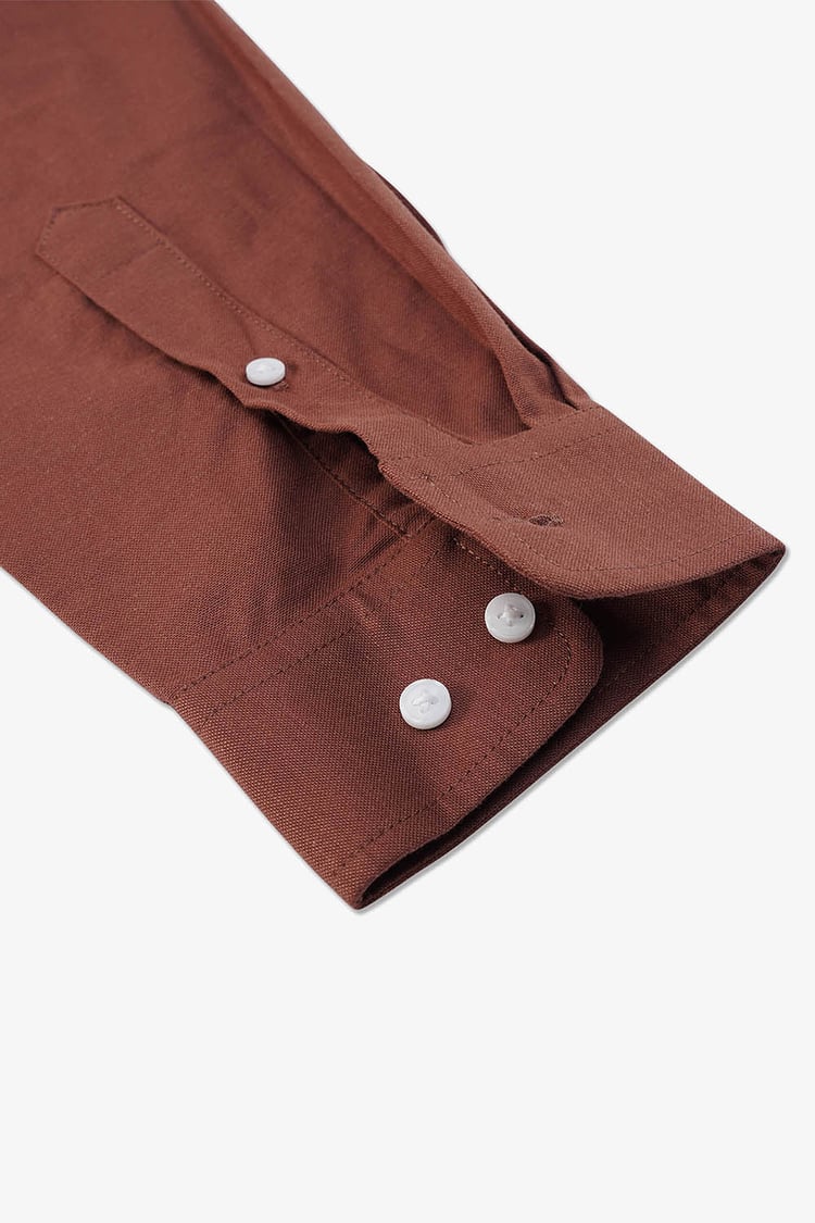 Men Button Down Collar Long Sleeve Shirt