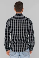 Men Button Down Collar Long Sleeve Shirt