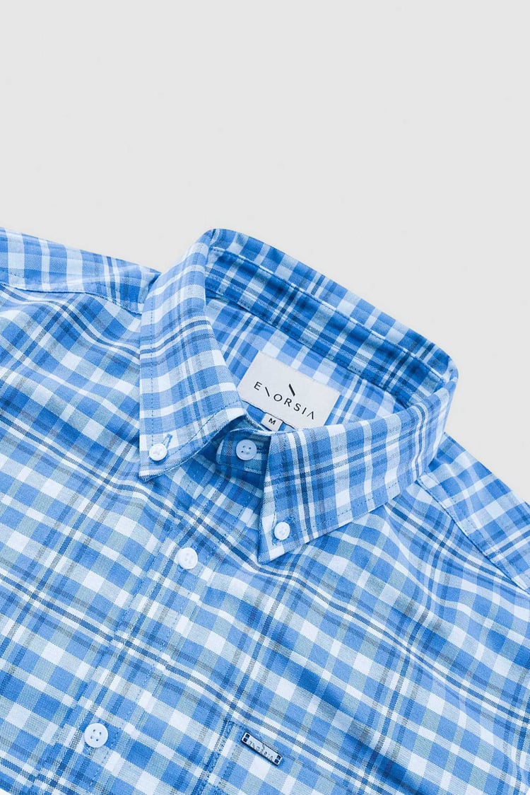 Men Button Down Collar Long Sleeve Shirt