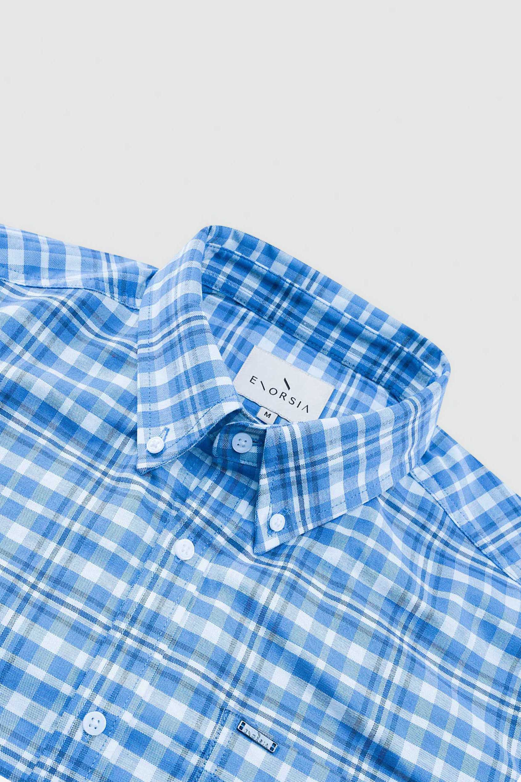 Men Button Down Collar Long Sleeve Shirt