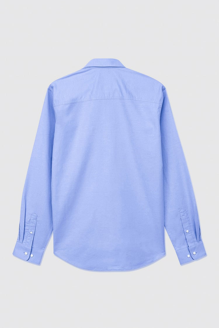 Men Button Down Collar Long Sleeve Shirt