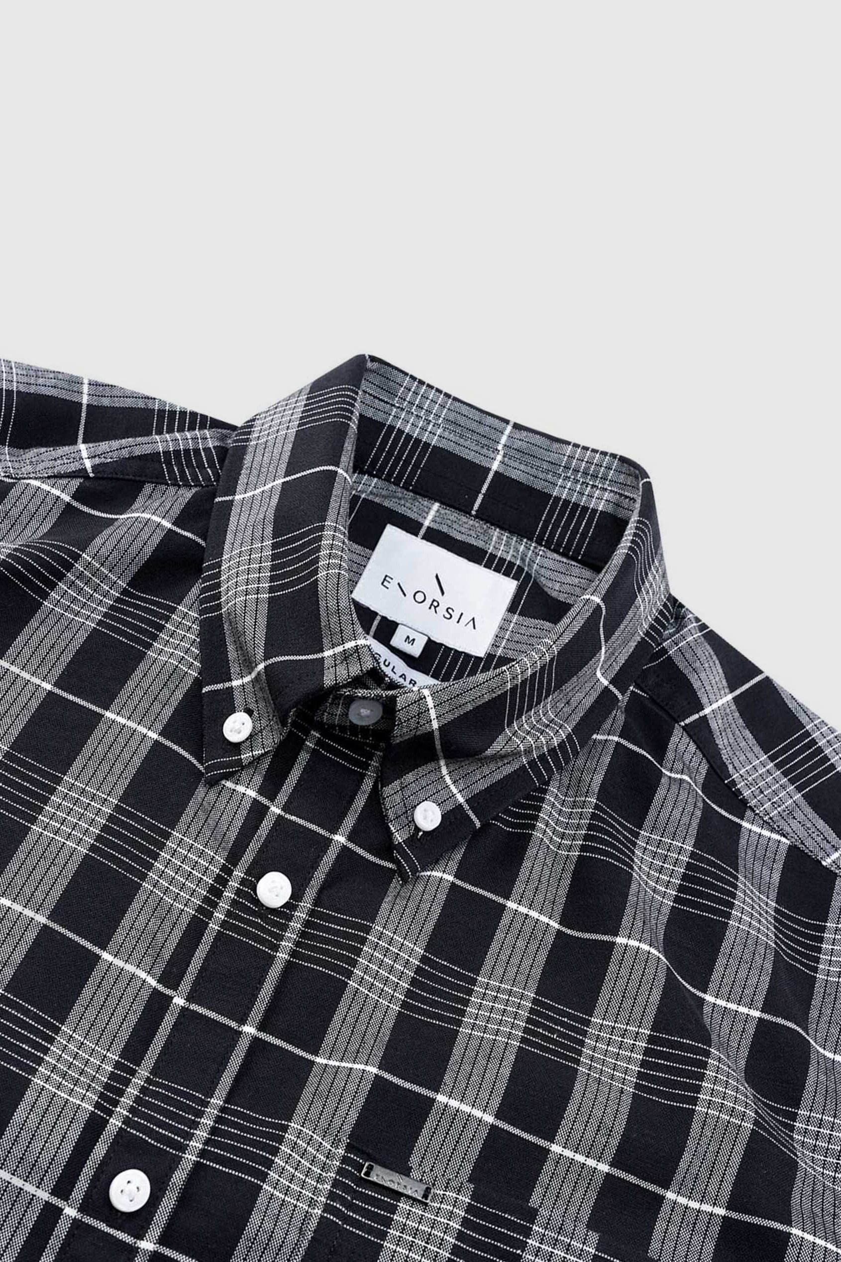 Men Button Down Collar Long Sleeve Shirt