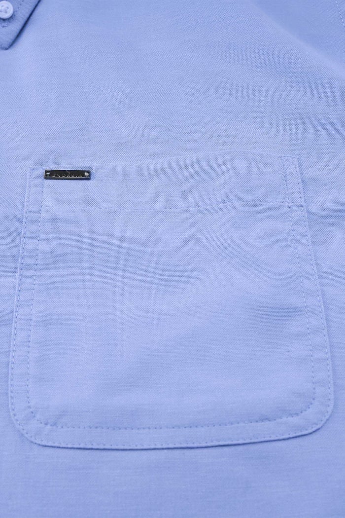 Men Button Down Collar Long Sleeve Shirt