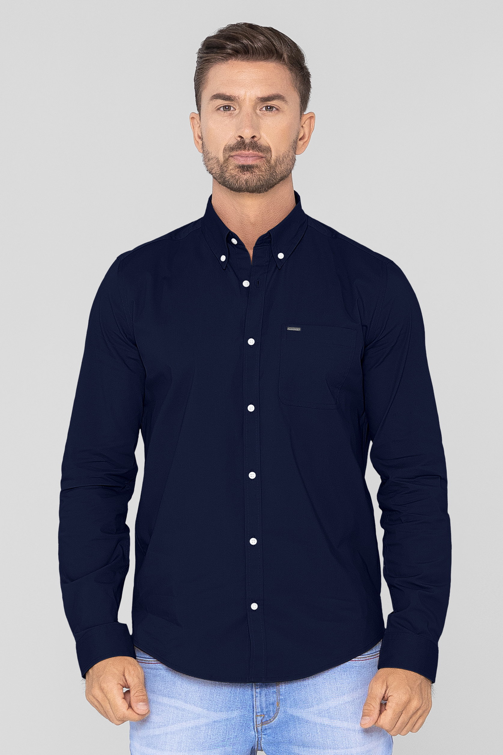 Solid Long Sleeve Regular Fit Shirt