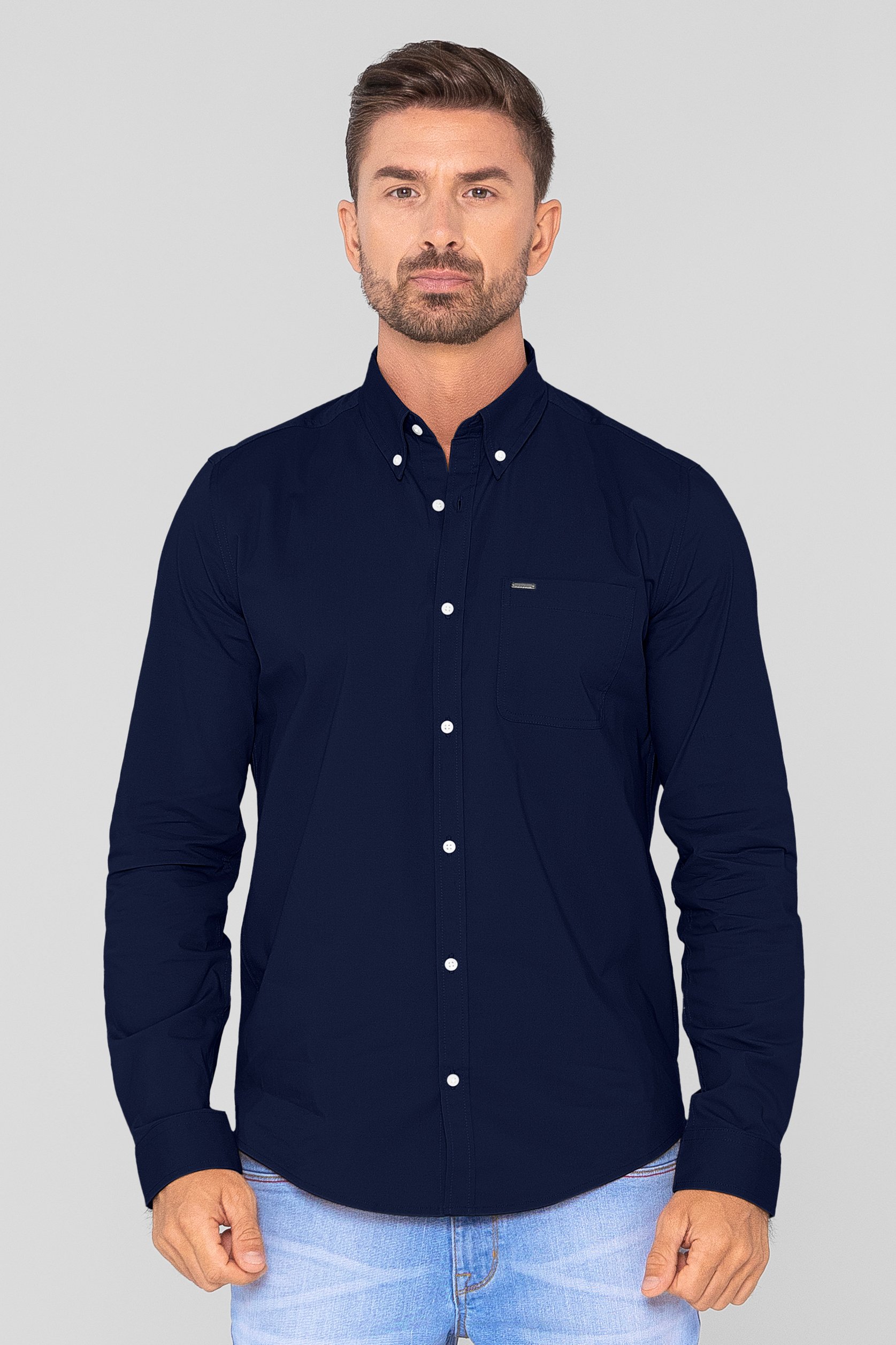 Solid Long Sleeve Regular Fit Shirt