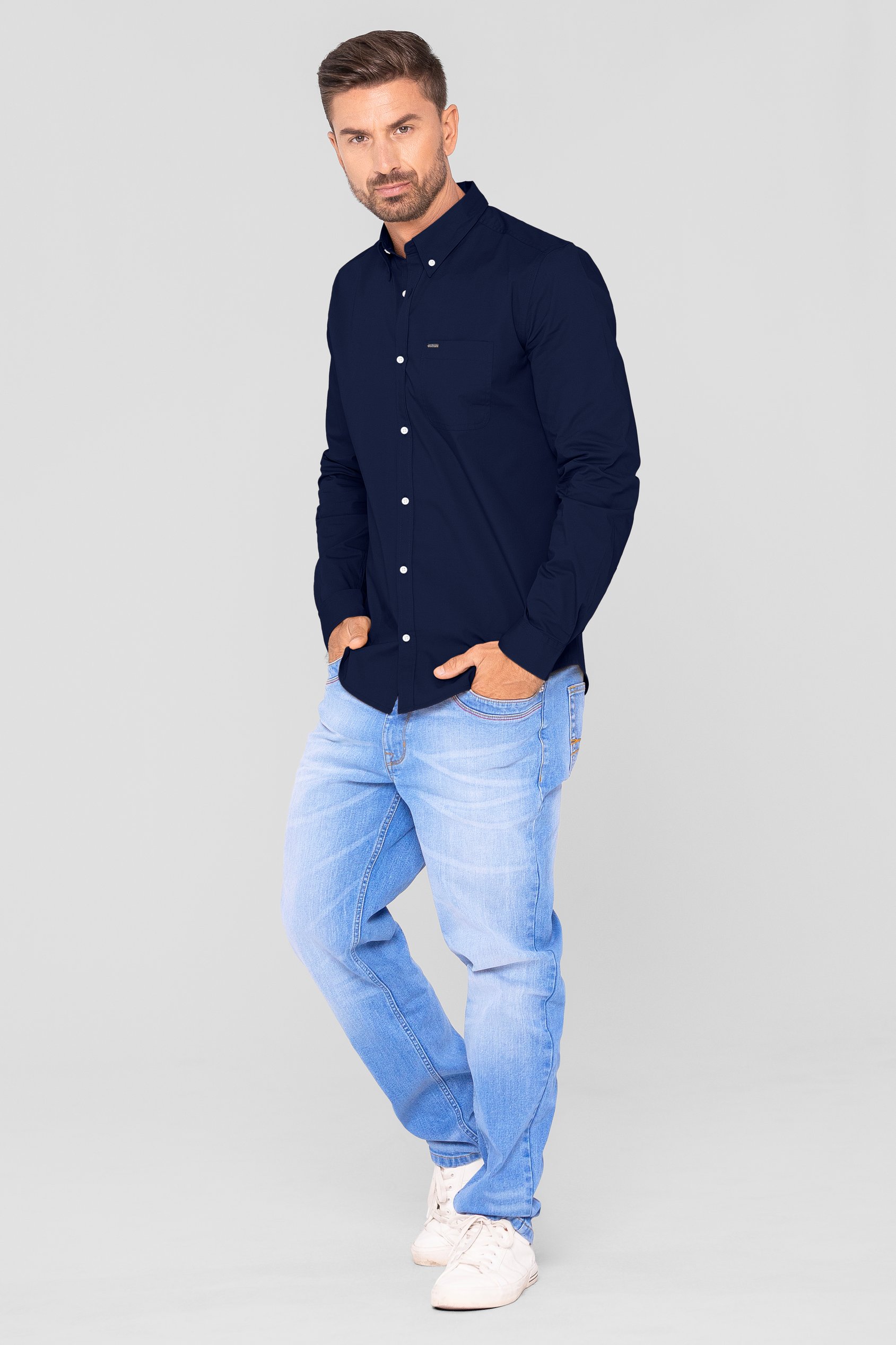 Solid Long Sleeve Regular Fit Shirt