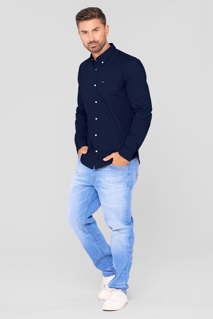 Solid Long Sleeve Regular Fit Shirt