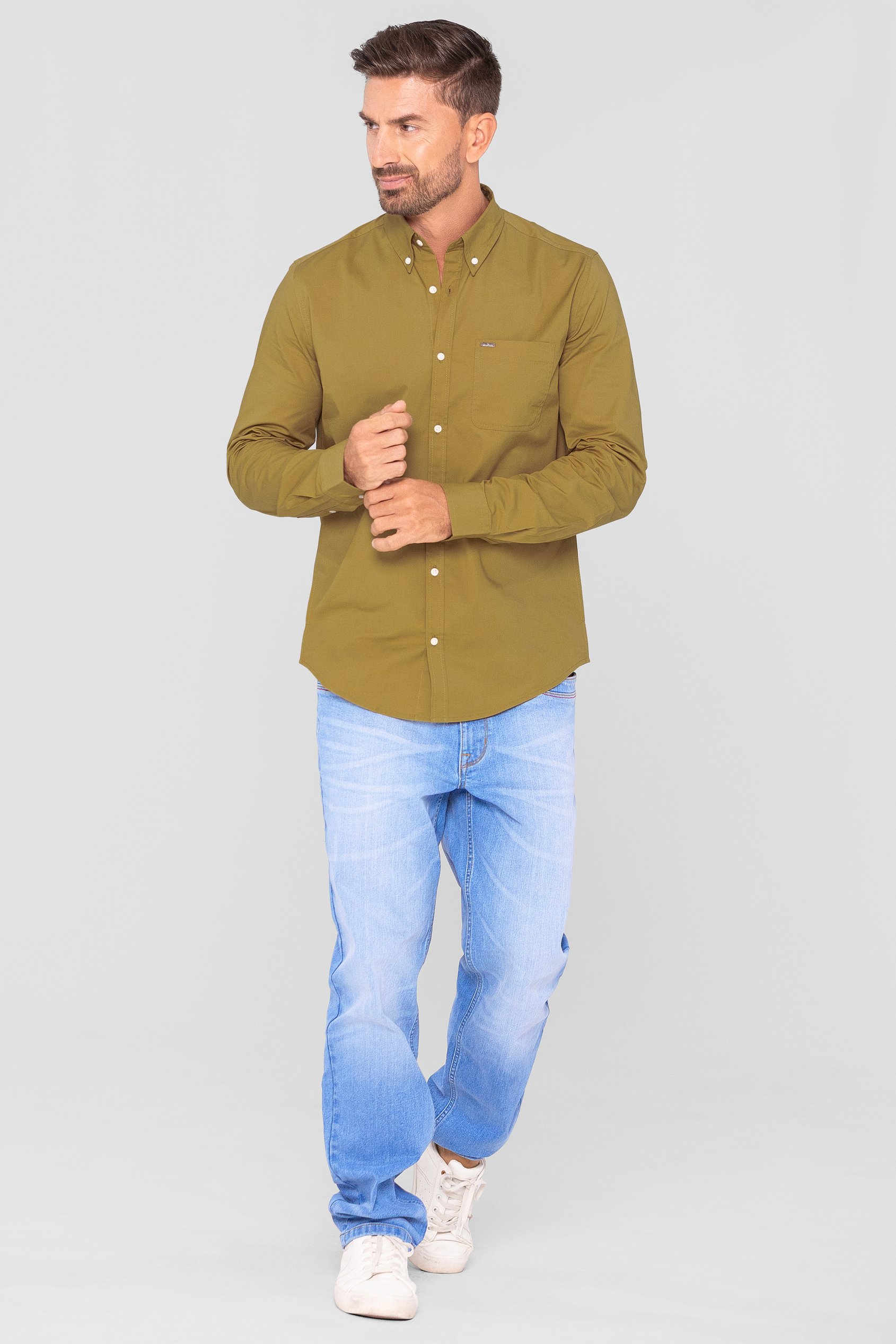 Solid Long Sleeve Regular Fit Shirt