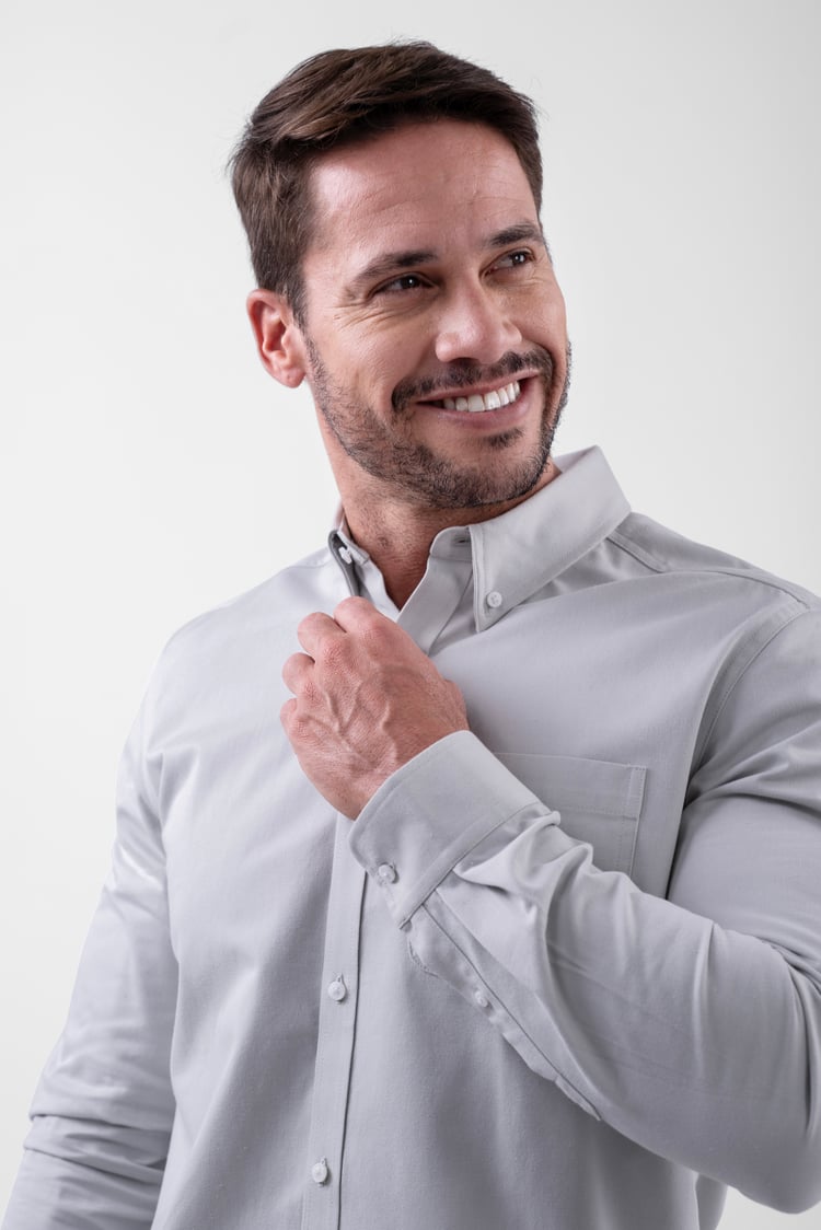 Button Down Collar Long Sleeve Shirt