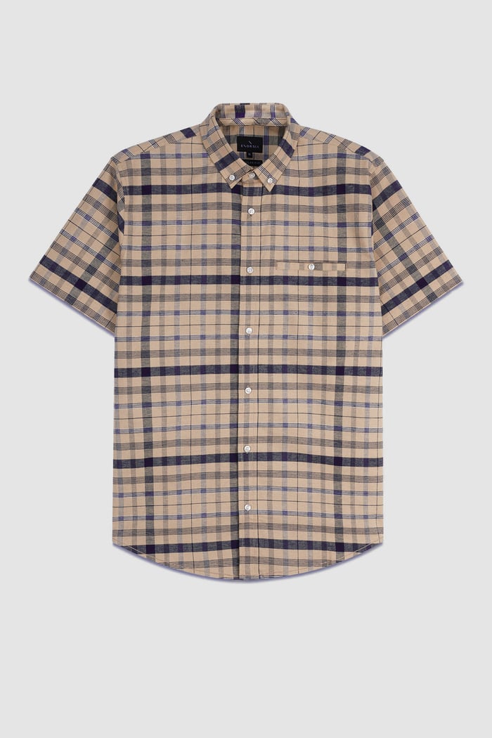 Mens Button Down SS Oxford Shirt