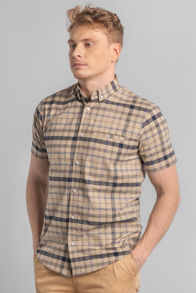 Mens Button Down SS Oxford Shirt