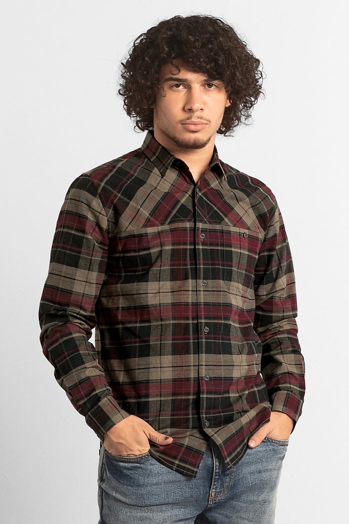 Mens Front Yoke LS Oxford Shirt