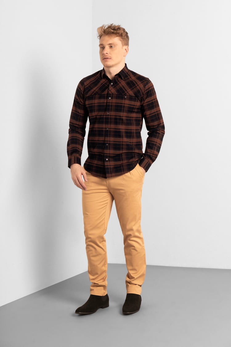 Mens Front Yoke LS Oxford Shirt