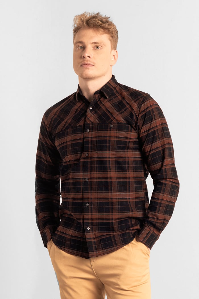 Mens Front Yoke LS Oxford Shirt