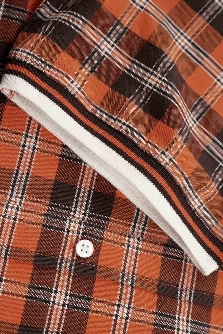 Mens Short Sleeve Shirt With Rib Collar