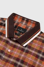 Mens Short Sleeve Shirt With Rib Collar
