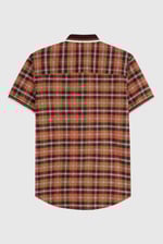 Mens Short Sleeve Shirt With Rib Collar