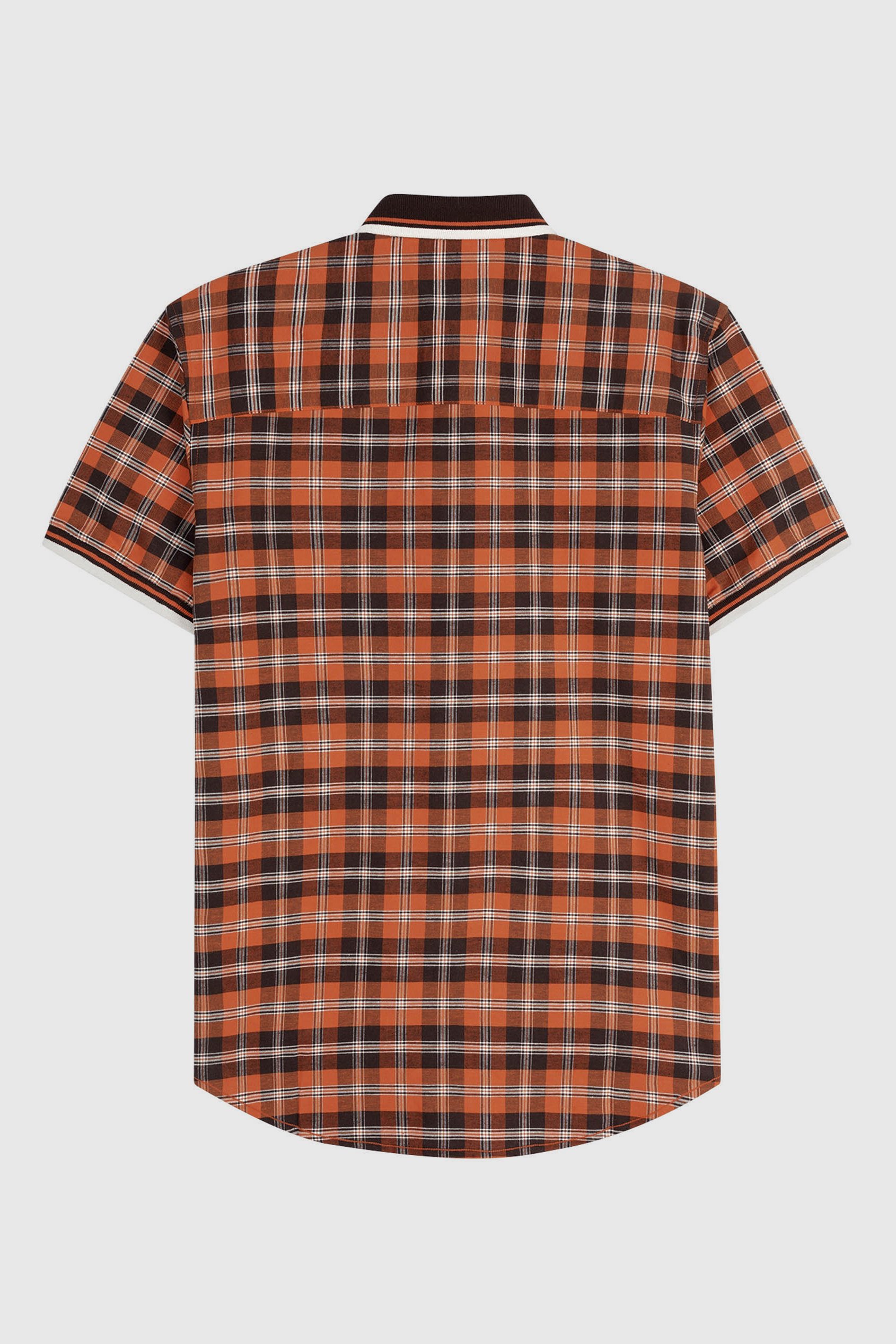 Mens Short Sleeve Shirt With Rib Collar