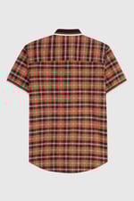 Mens Short Sleeve Shirt With Rib Collar