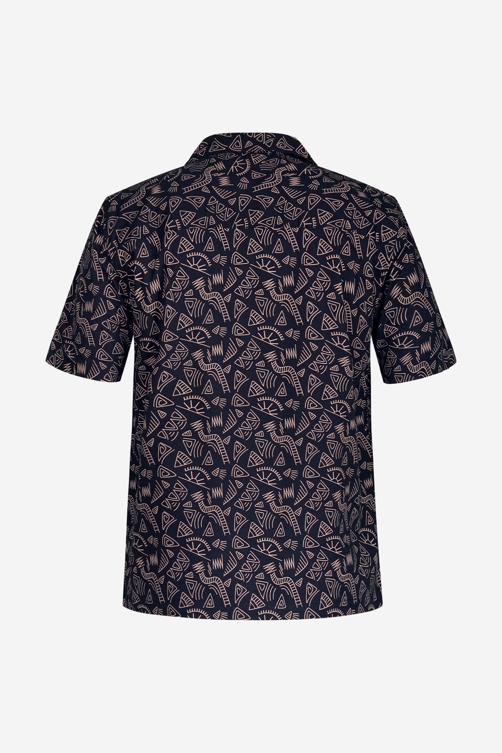 Pencilled Revere Collar Short Sleeve Shirt