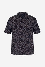 Pencilled Revere Collar Short Sleeve Shirt