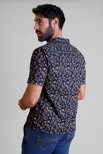 Pencilled Revere Collar Short Sleeve Shirt