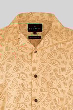 Pencilled Revere Collar Short Sleeve Shirt