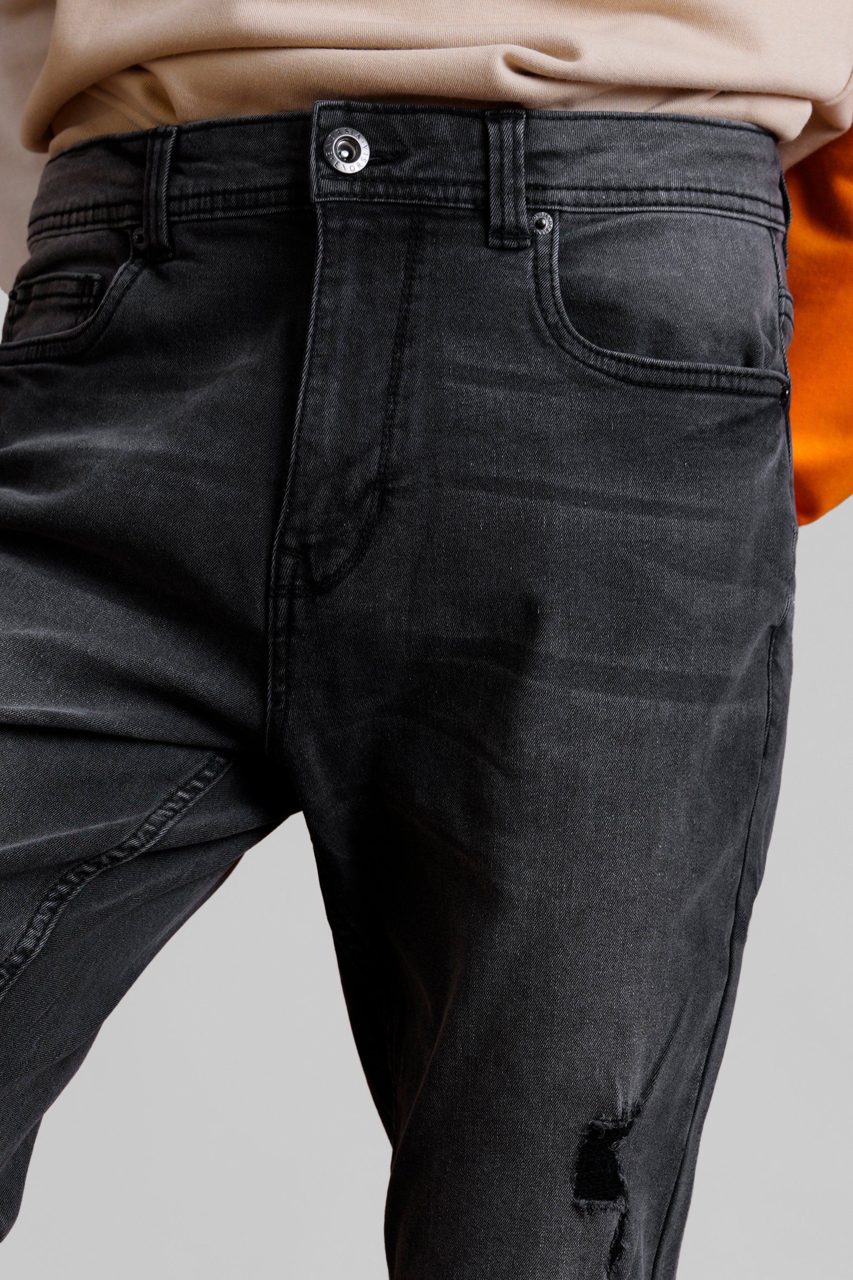 Enorsia Washed Black Skinny Fit Jeans