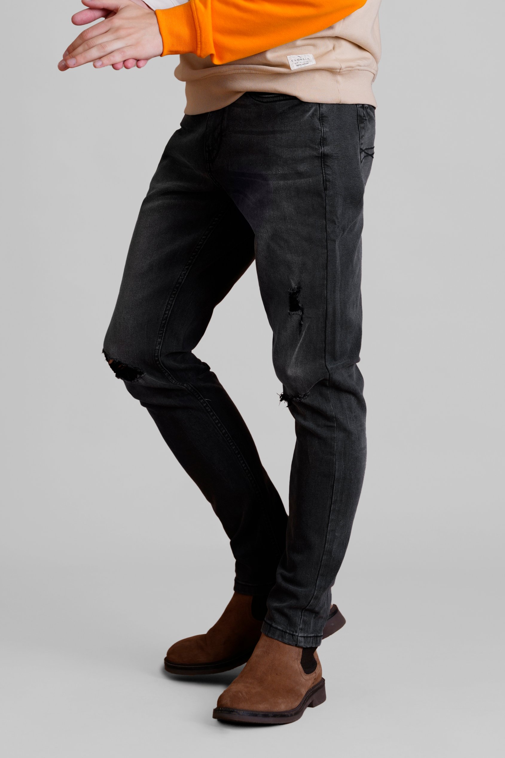 Enorsia Washed Black Skinny Fit Jeans Enorsia Washed Black Skinny Fit Jeans