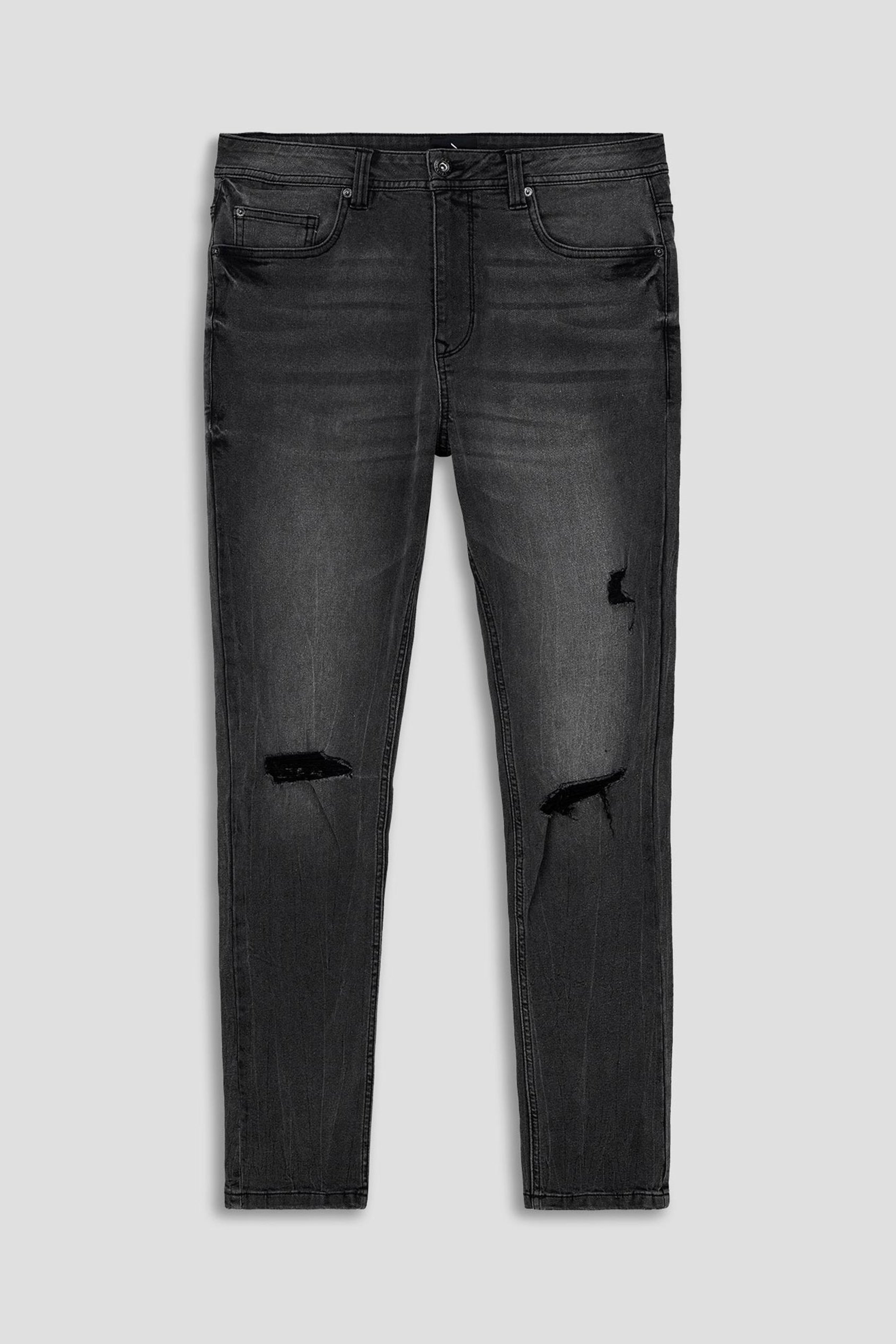 Enorsia Washed Black Skinny Fit Jeans
