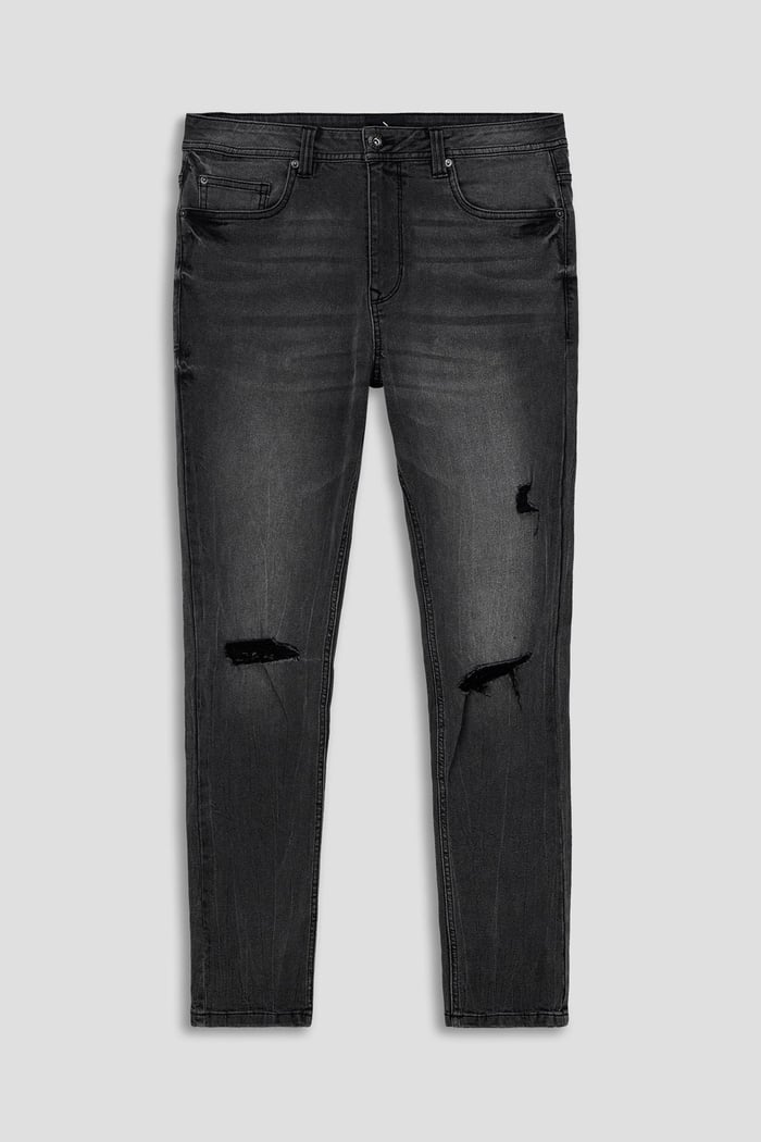 Enorsia Washed Black Skinny Fit Jeans
