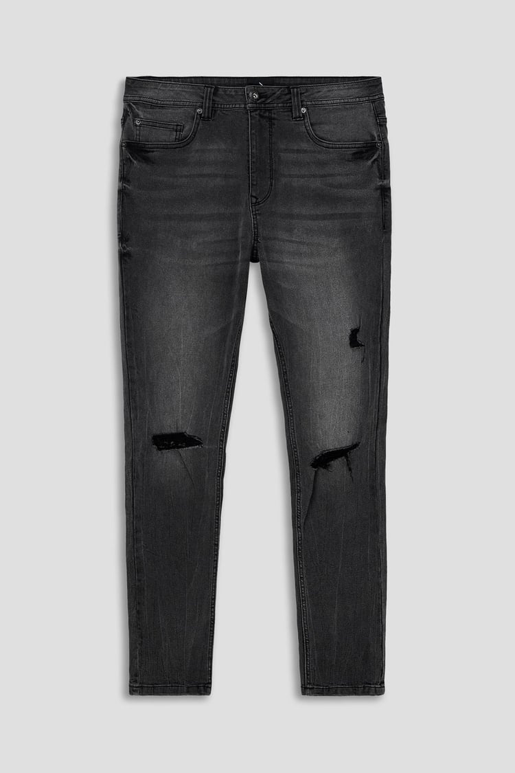 Enorsia Washed Black Skinny Fit Jeans