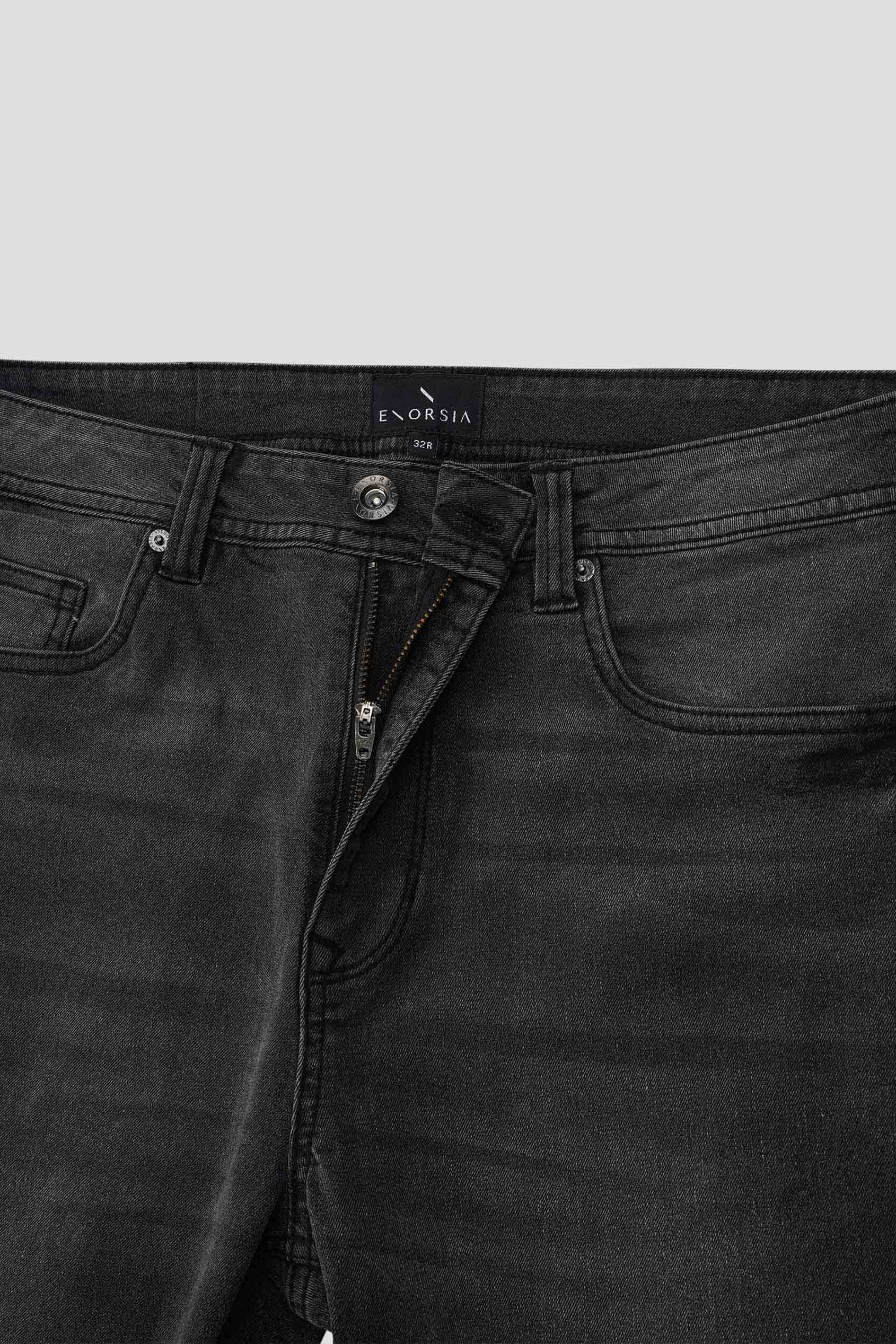 Enorsia Washed Black Skinny Fit Jeans
