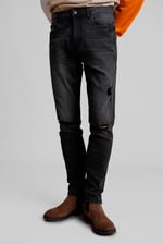 Enorsia Washed Black Skinny Fit Jeans