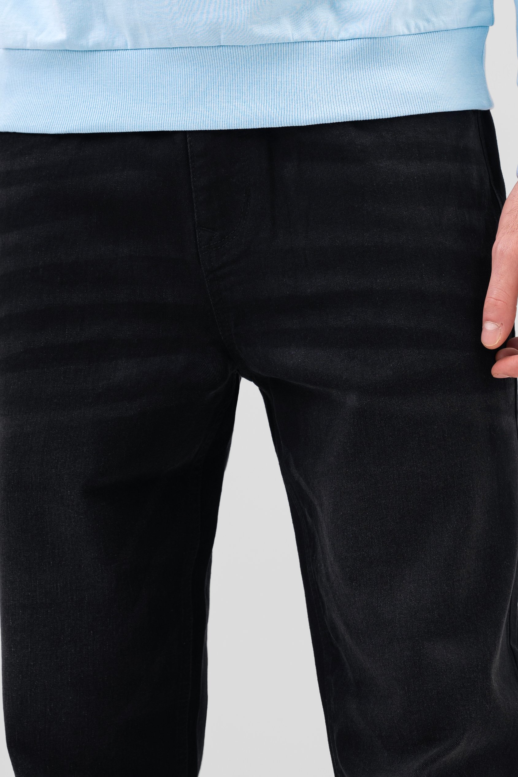 Enorsia Authentic Black Straight Fit Jeans