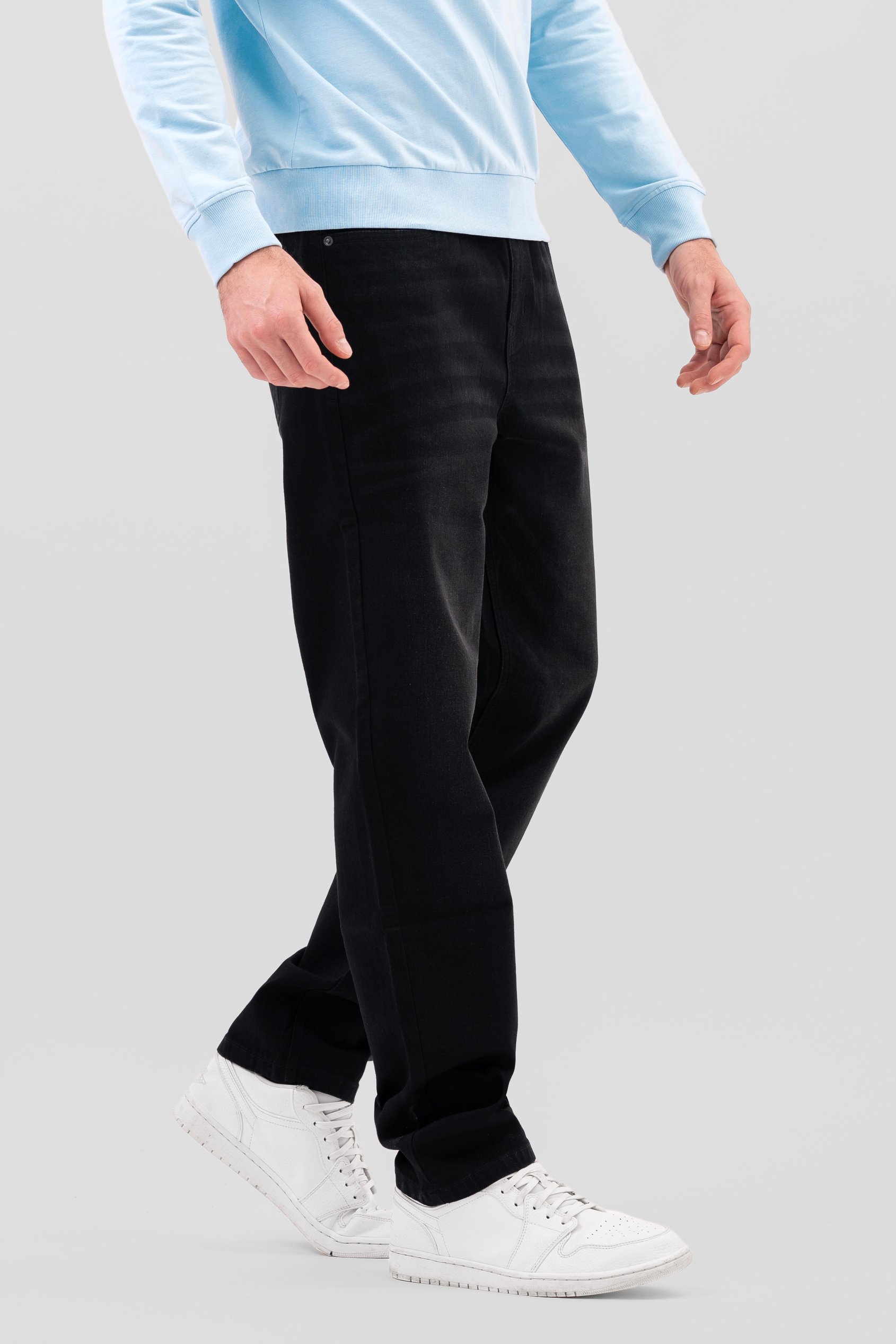 Enorsia Authentic Black Straight Fit Jeans