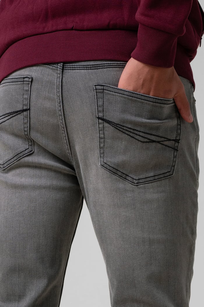 Mens Loose Fit Grey Jeans