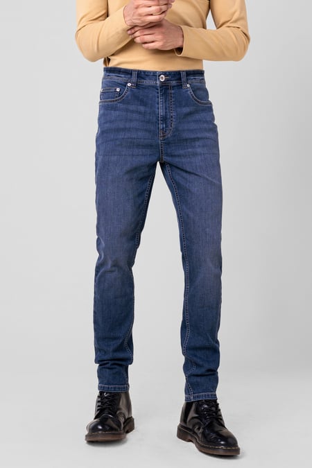 Mens Blue Regular Supper Stretch Skinny Fit Jeans