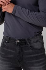 Regular Fit Distressed Stretch Denim Jeans