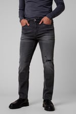 Regular Fit Distressed Stretch Denim Jeans