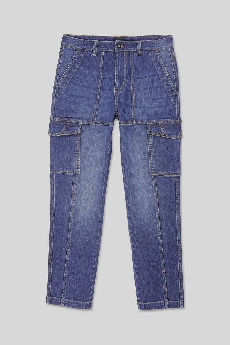 Mens Regular Fit Utility Jeans