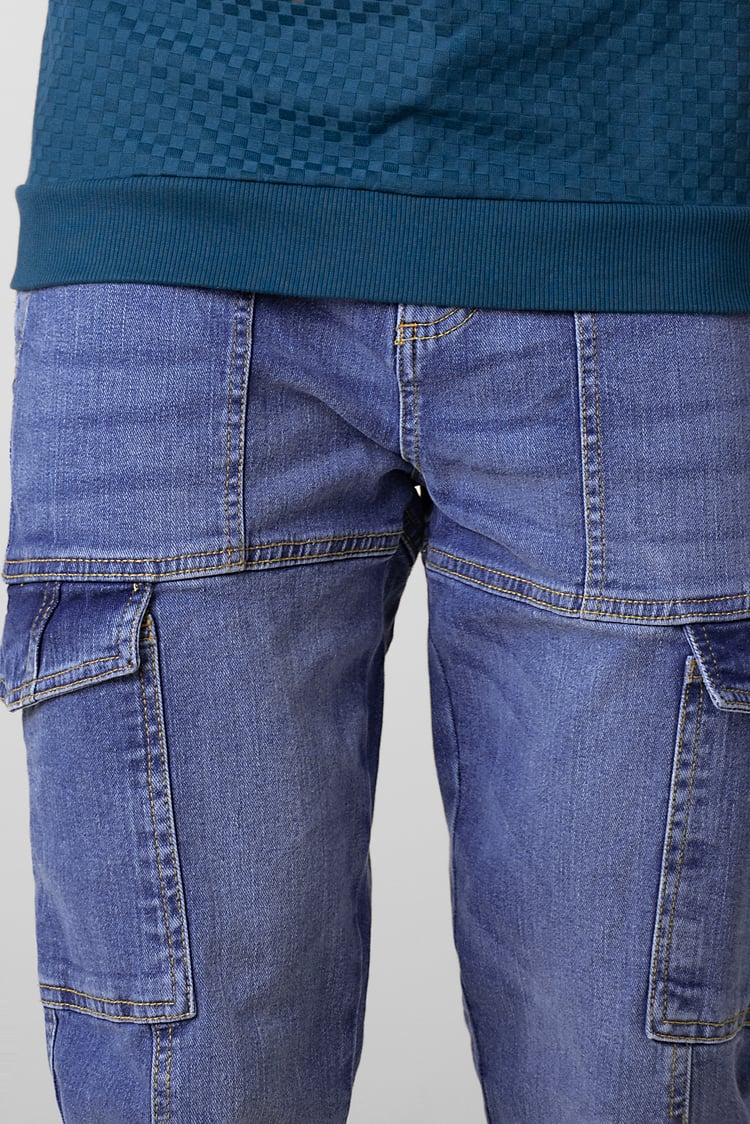 Mens Regular Fit Utility Jeans