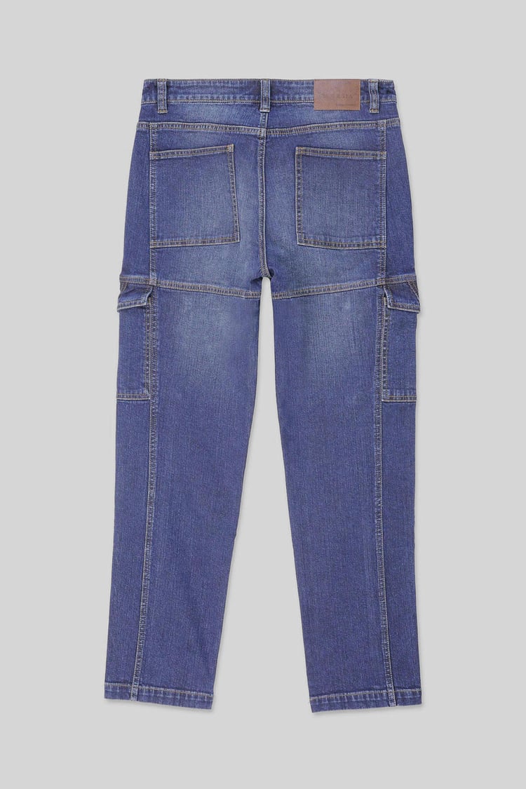 Mens Regular Fit Utility Jeans